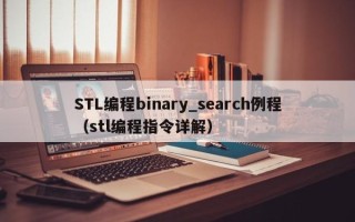 STL编程binary_search例程（stl编程指令详解）